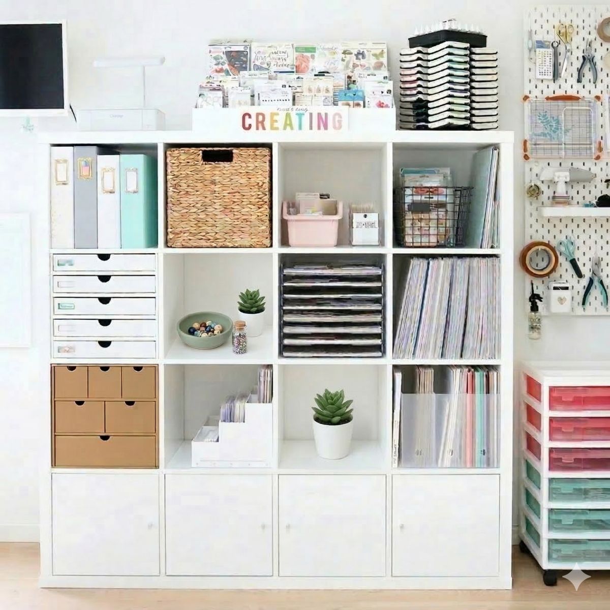 Kallax Regal Aufbewahrung Bastelzimmer Ordnung