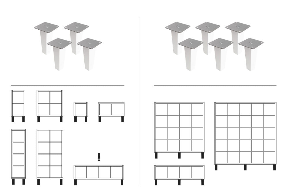 Regalfüße und Regale von Ikea