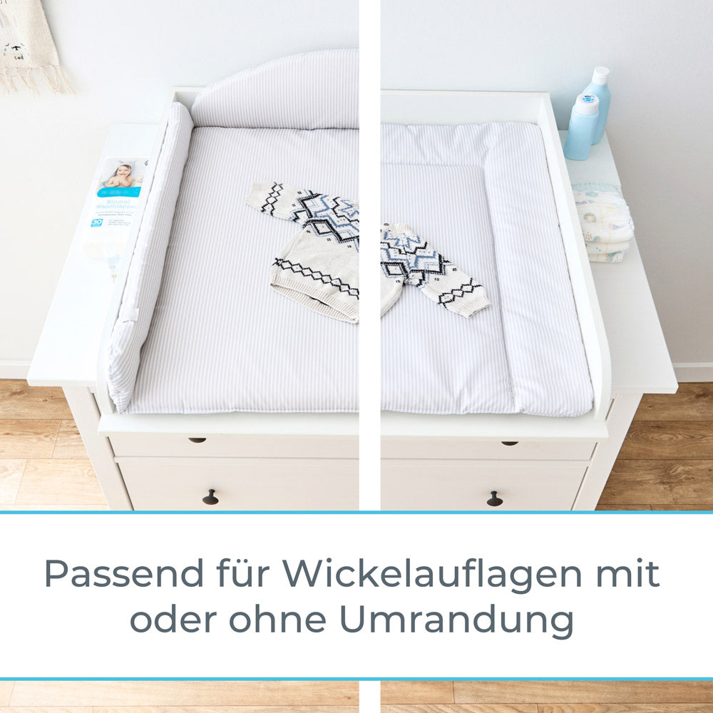 Hemnes Wickelkommode mit passender Wickelauflage.