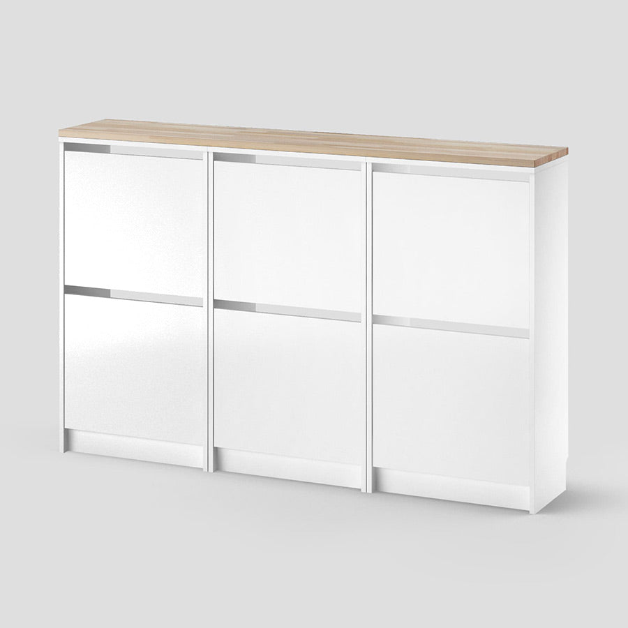 Ikea Schuhschrank mit Holzplatte