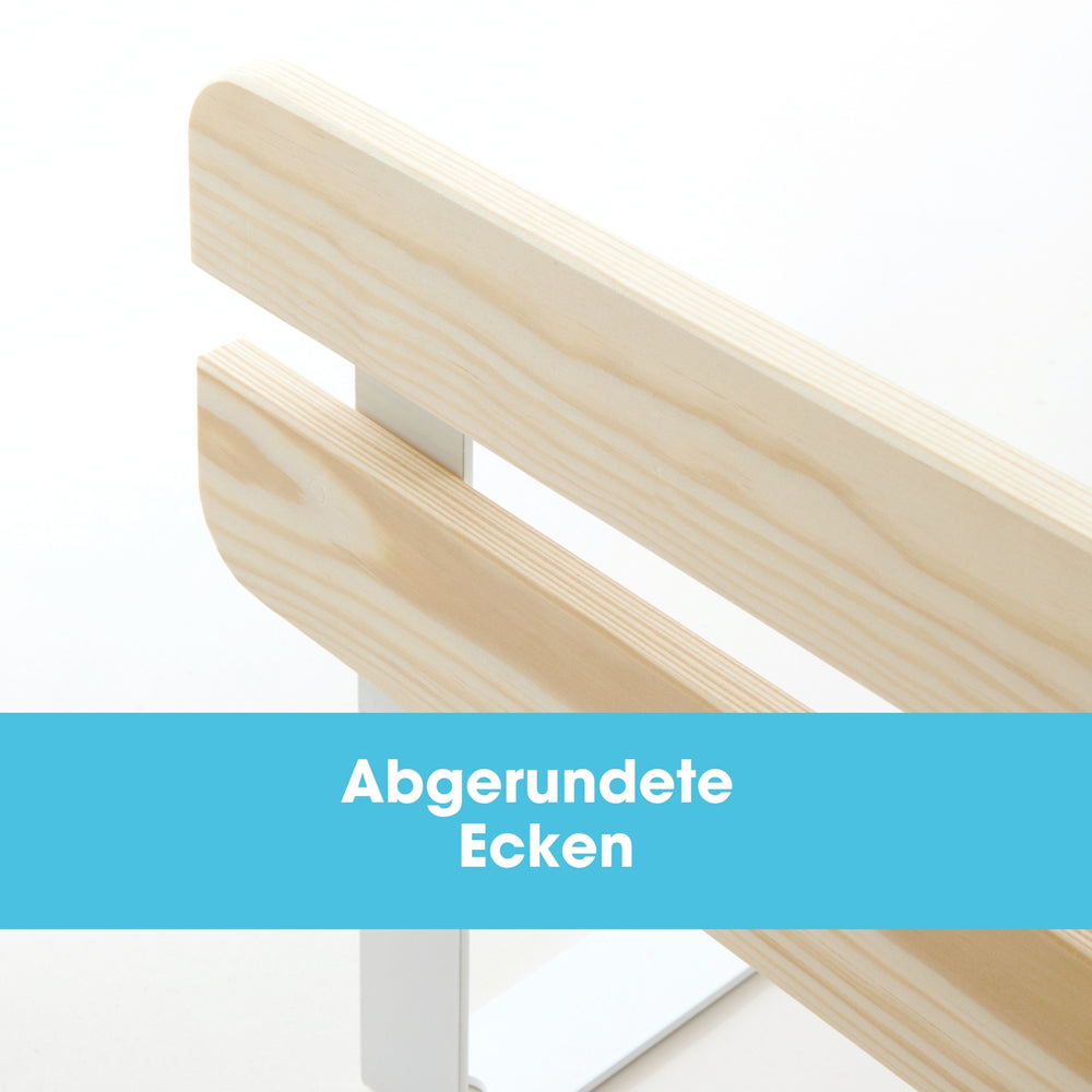 Detailaufnahme des Kura Rausfallschutzes mit angerundeten Ecken.