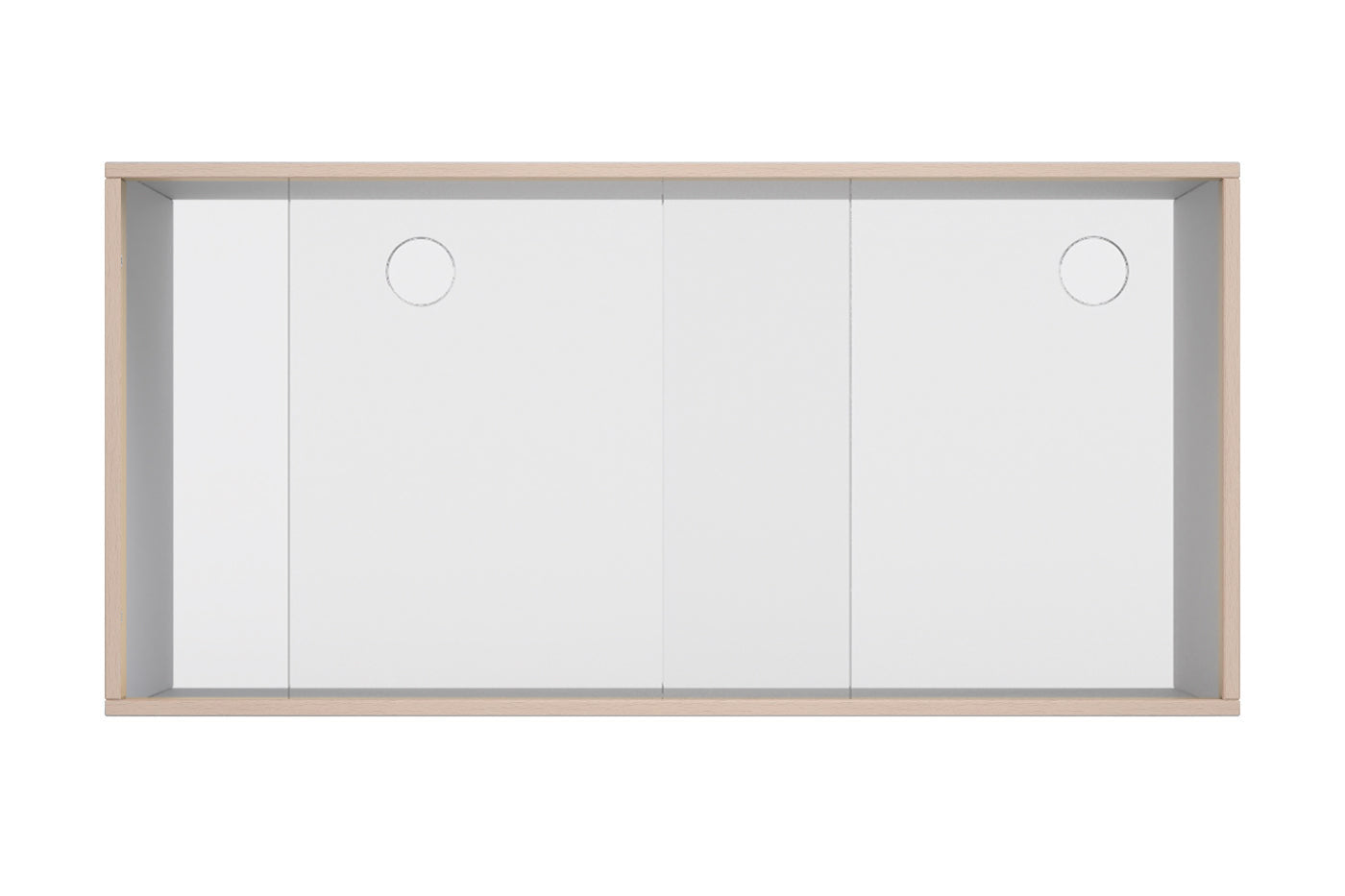 IKEA Kallax Regal mit Schiebetüren.