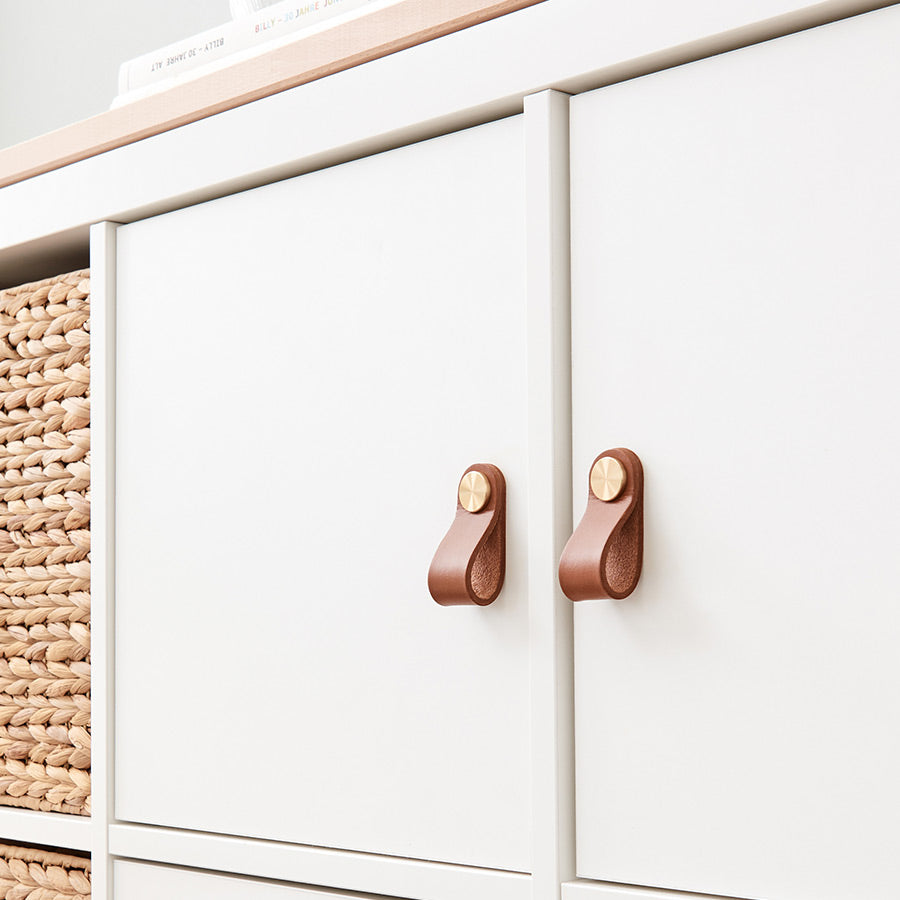 Ledergriffe für Kallax Türen und Schubladen