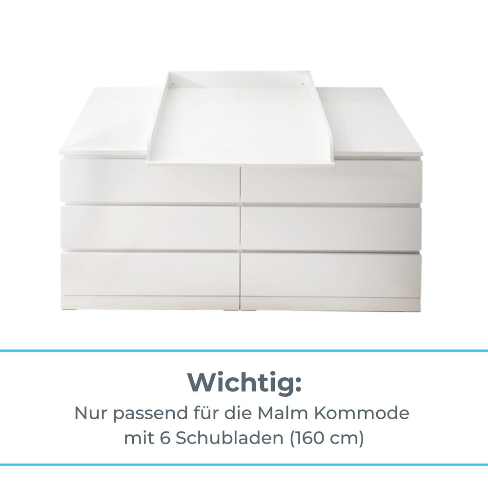 Malm Wickelkommode mit 6 Schubladen.