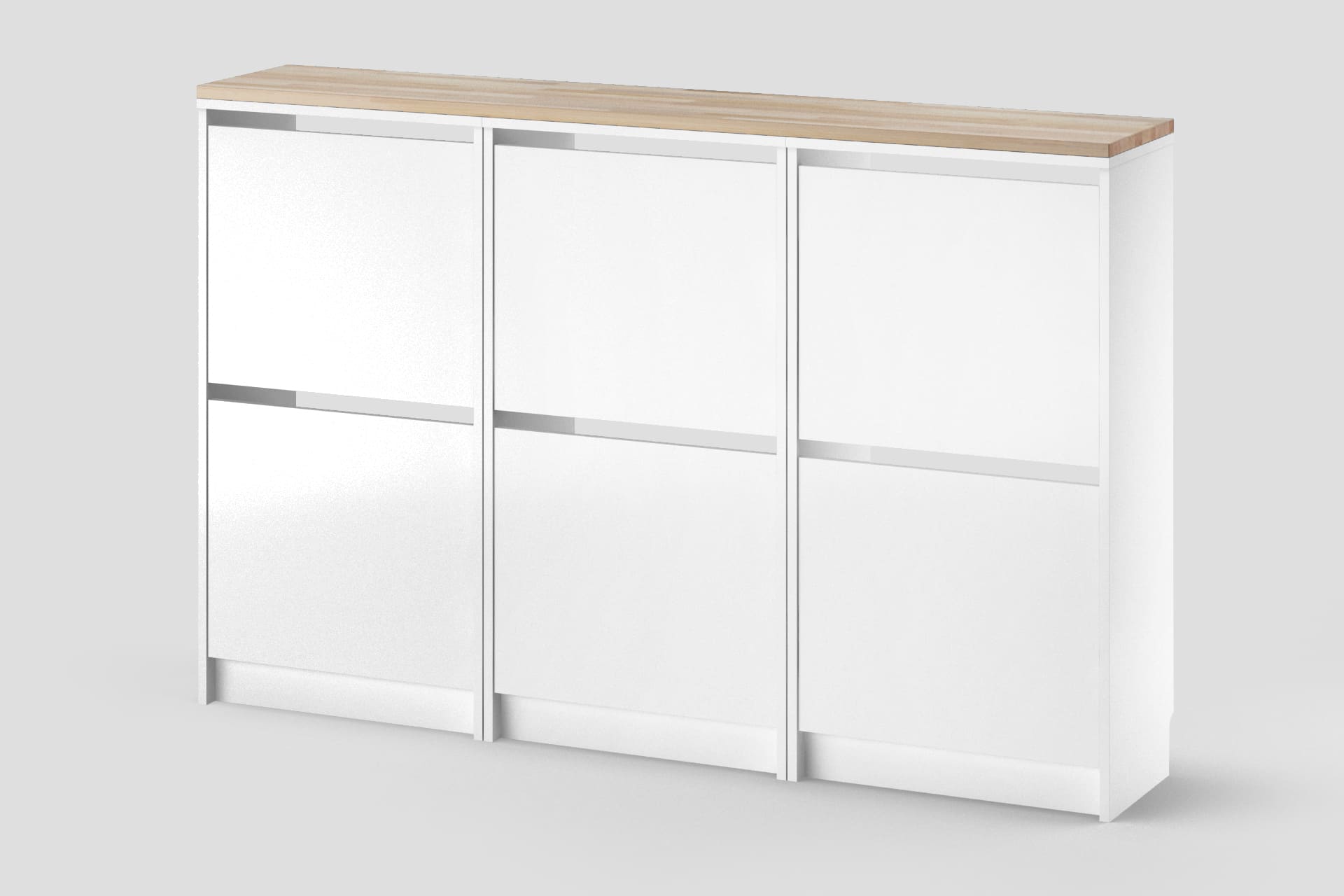 Ikea Schuhschrank mit Holzplatte