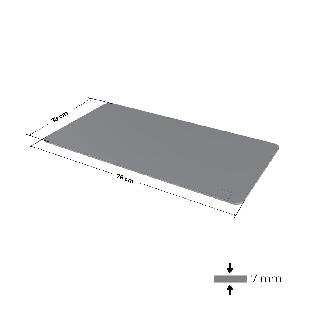 Technische Zeichnung einer Bankauflage fürs 2er Kallax Regal von IKEA mit entsprechenden. Maßangaben.