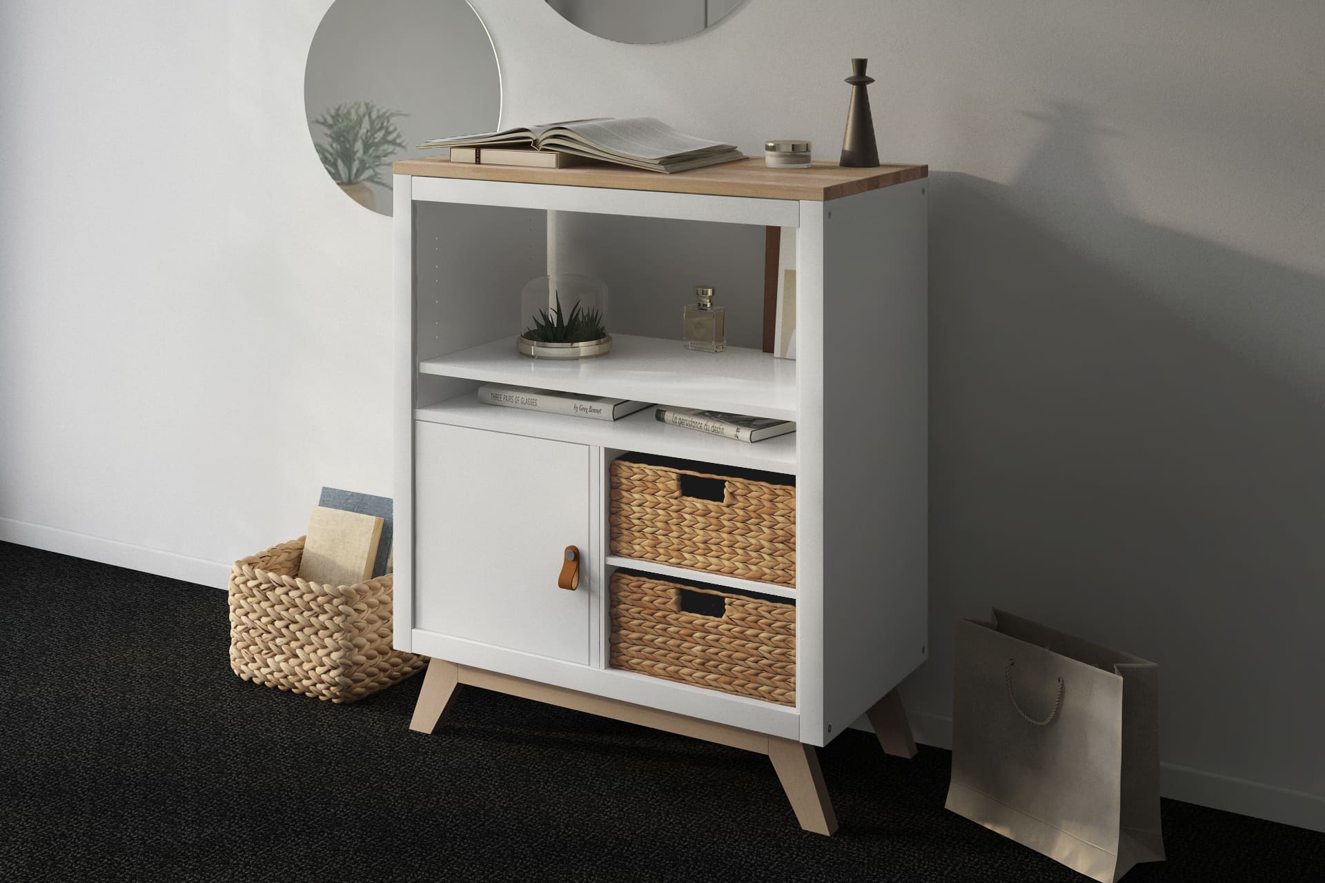 Ikea Kallax Regal mit Holzplatte