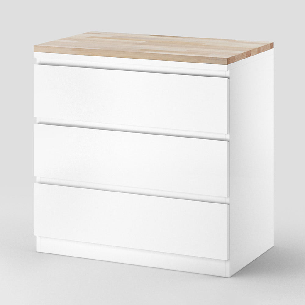 IKEA Malm Kommode mit Holzplatte