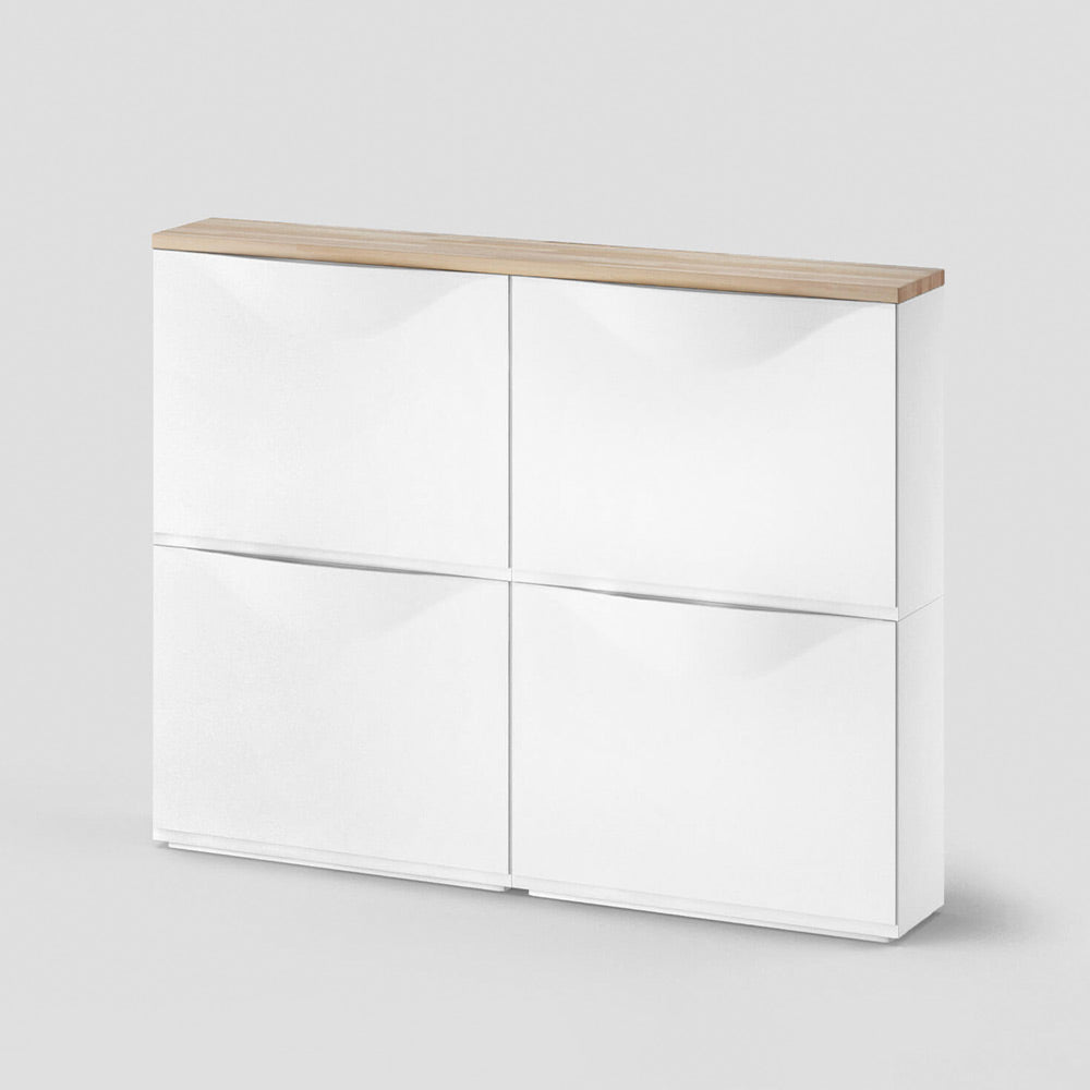 Passgenaue IKEA Trones Holzplatte für 2 Schuhschränke