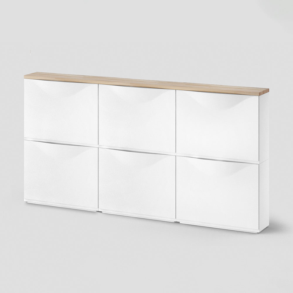 XXL Schuhschrank: Trones Holzplatte für 3 IKEA Schränke