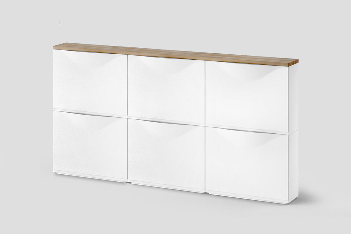 XXL Schuhschrank: Trones Holzplatte für 3 IKEA Schränke
