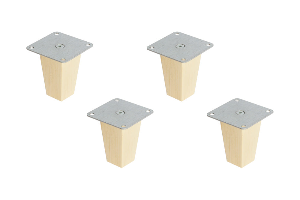 Vier Holzfüße für Ikea Möbel.