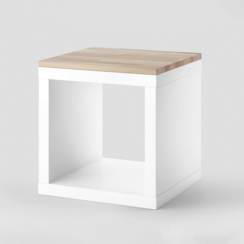 Ikea Kallax Regal mit Holzplatte