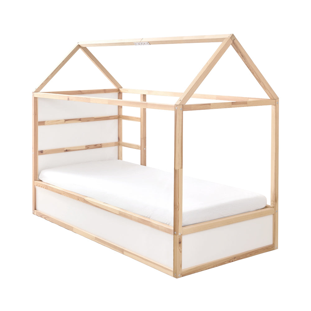 IKEA Kura Bett mit Dach aus Kiefernholz.