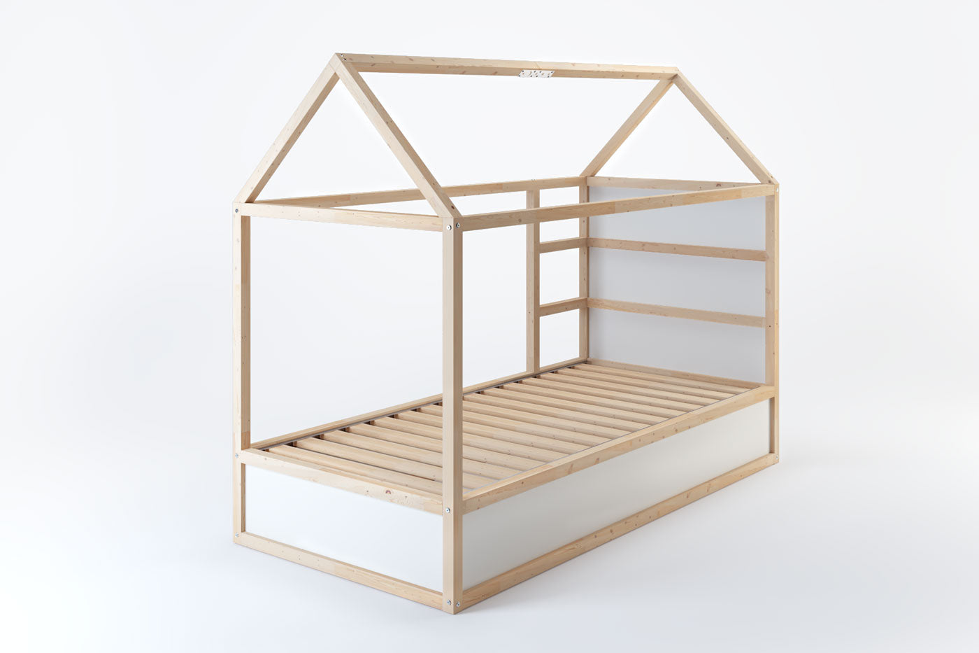 Holzdach für IKEA Kura Bett