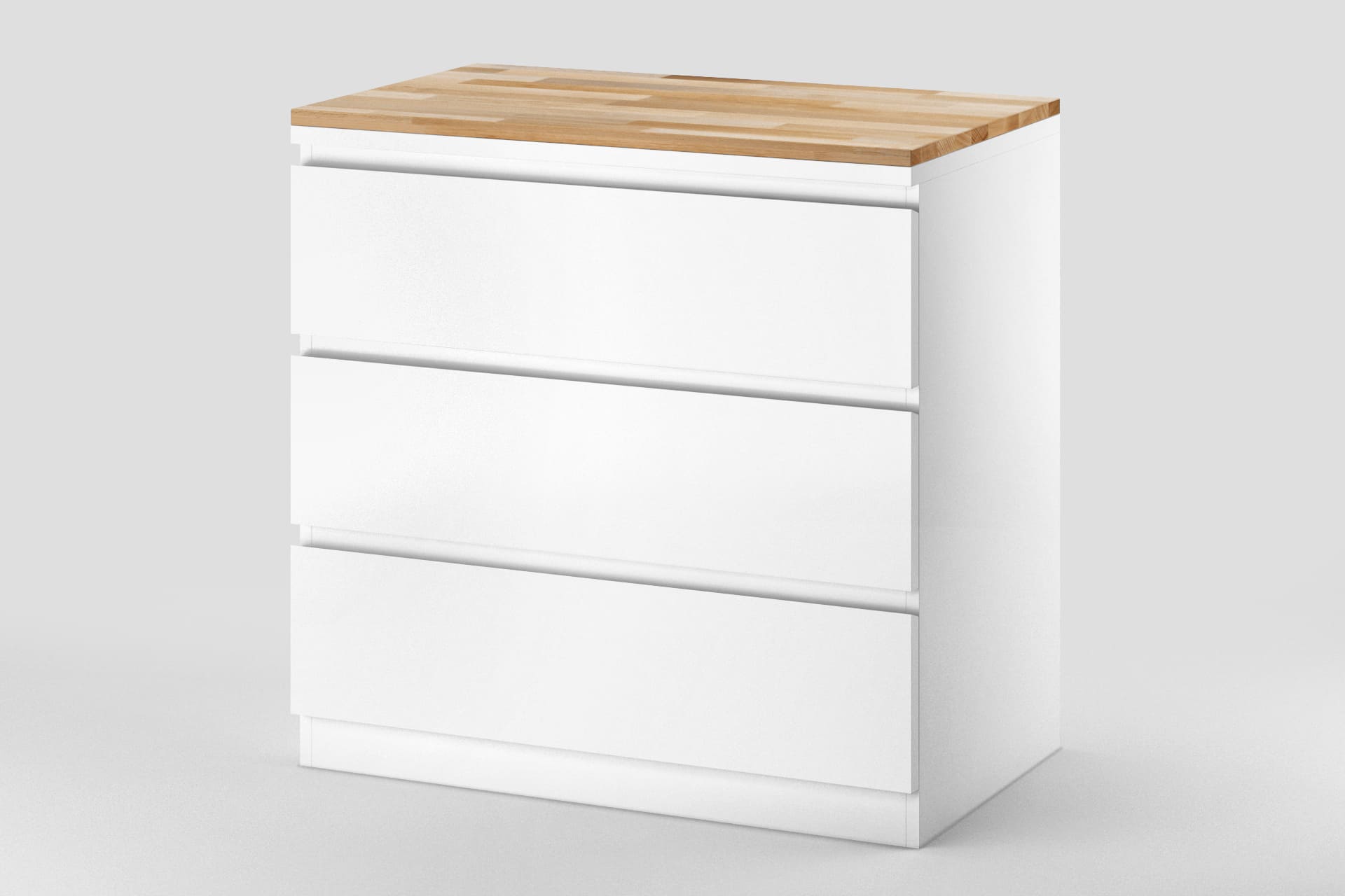 IKEA Malm Kommode mit Holzplatte