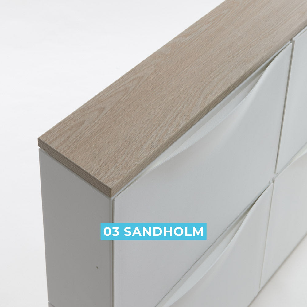 Trones Holzplatte in der Farbe Sandholm.