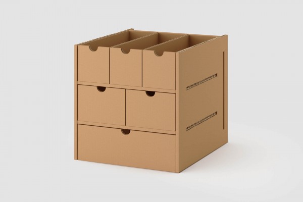 Ikea Kallax Schubladenkommode aus Pappe